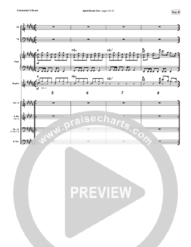 Spirit Break Out Conductor's Score (Worship Central)