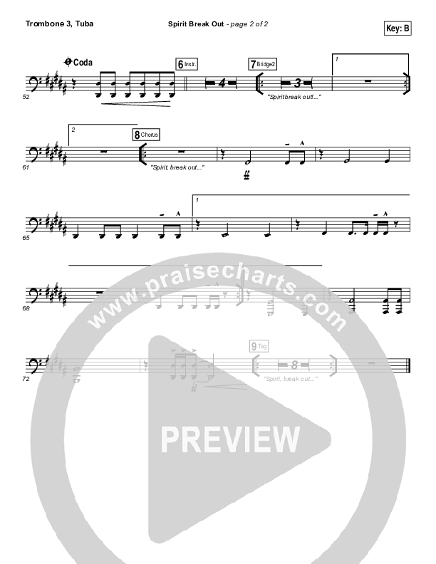 Spirit Break Out Trombone 3/Tuba (Worship Central)