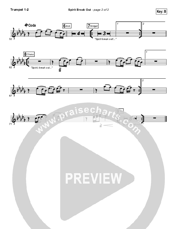 Spirit Break Out Trumpet 1,2 (Worship Central)