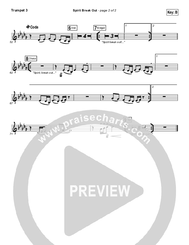 Spirit Break Out Trumpet 3 (Worship Central)