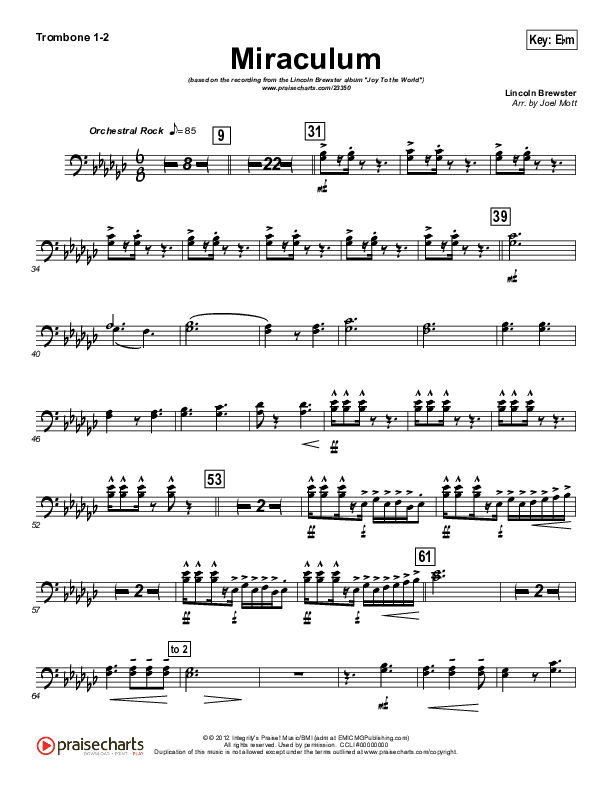 Miraculum Trombone 1/2 (Lincoln Brewster)