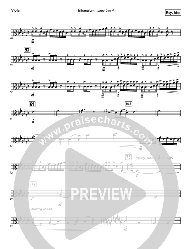 Miraculum (Instrumental) Viola (Lincoln Brewster)