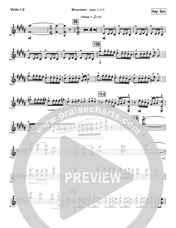 Miraculum Violin 1/2 (Lincoln Brewster)