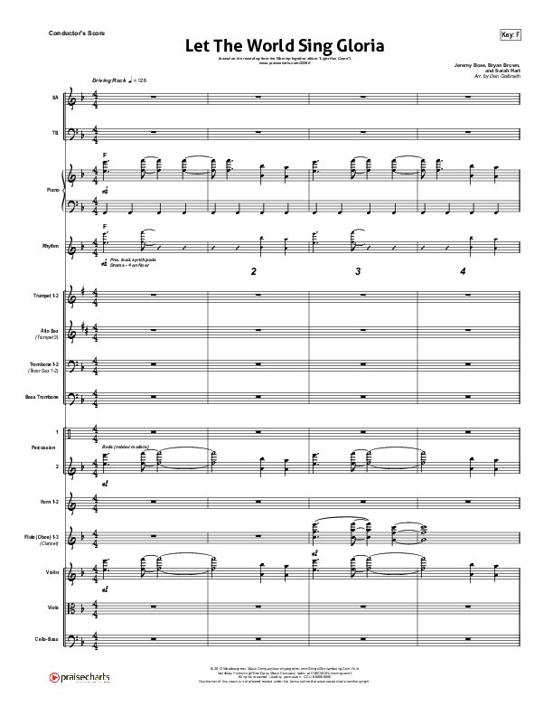 Let The World Sing Gloria Conductor's Score (Worship Together)