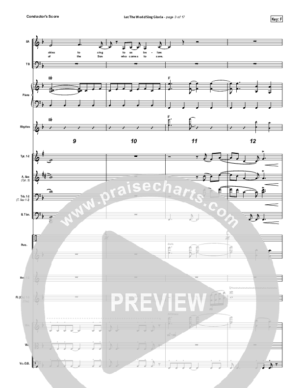 Let The World Sing Gloria Conductor's Score (Worship Together)