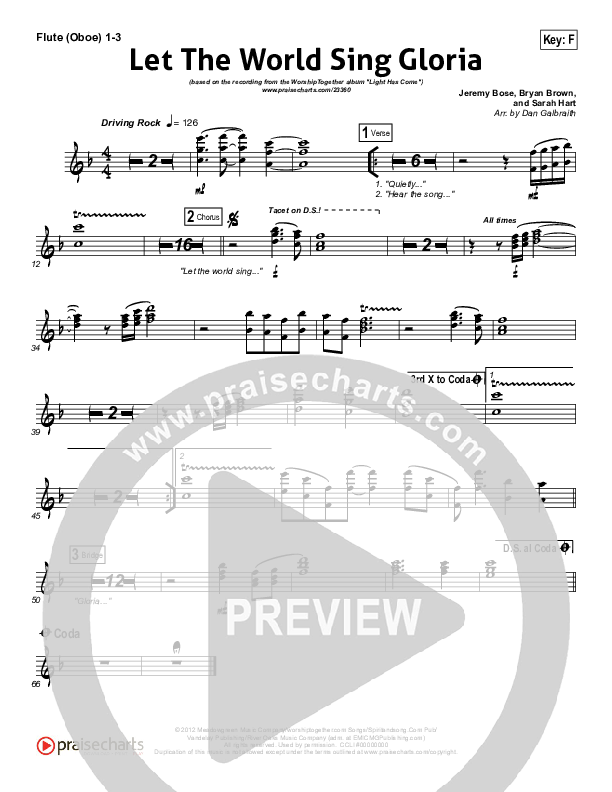 Let The World Sing Gloria Wind Pack (Worship Together)