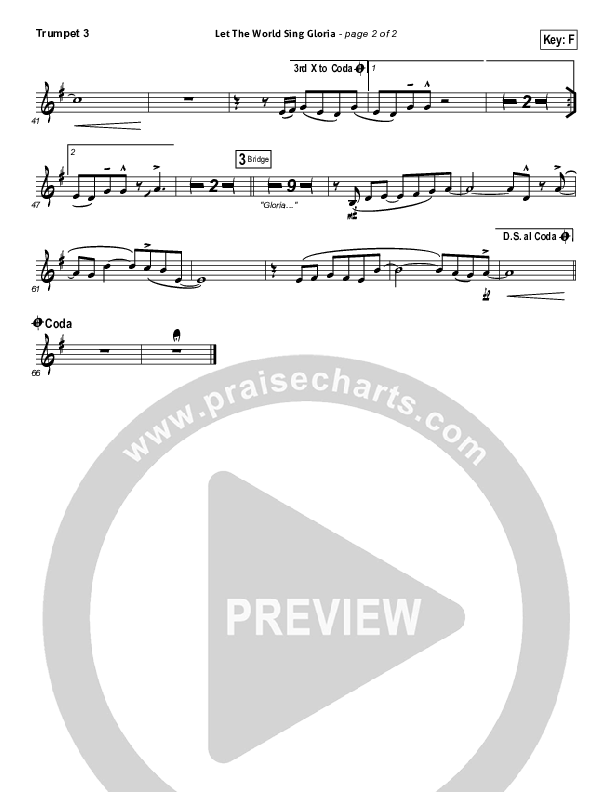 Let The World Sing Gloria Trumpet 3 (Worship Together)