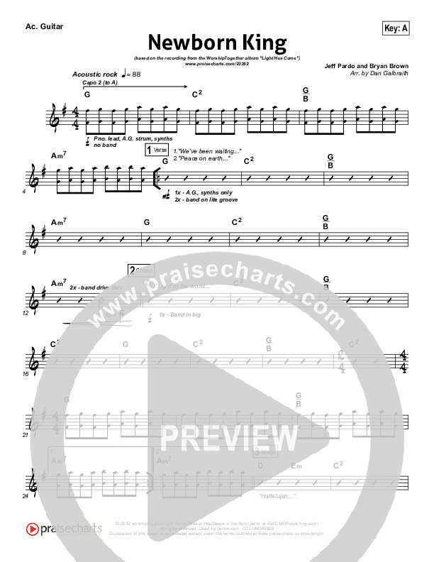 Newborn King Acoustic Guitar (Worship Together)