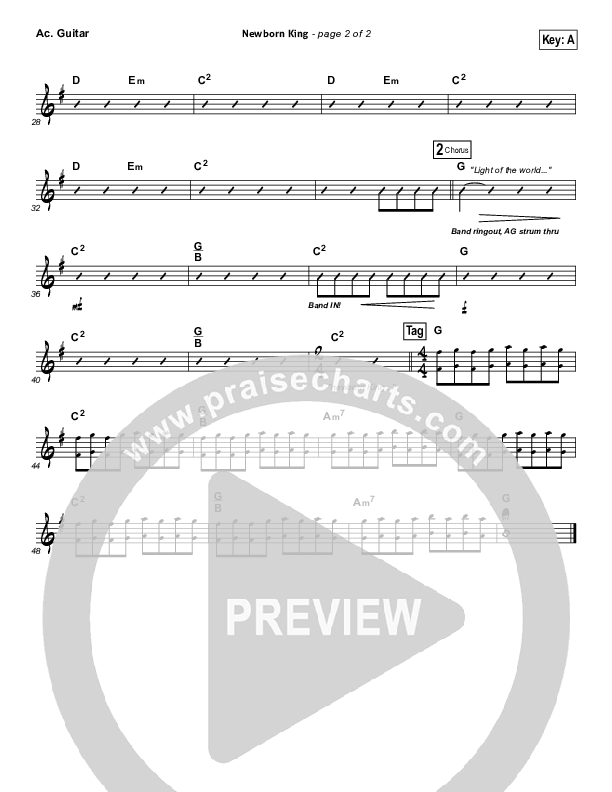 Newborn King Acoustic Guitar (Worship Together)