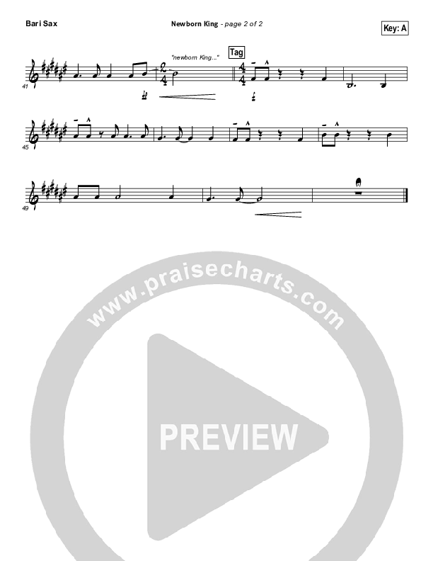 Newborn King Bari Sax (Worship Together)