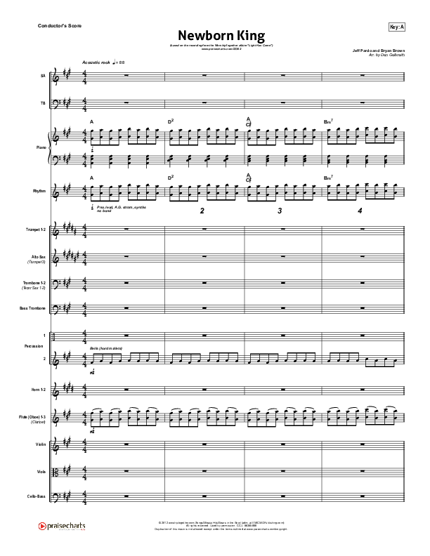 Newborn King Conductor's Score (Worship Together)