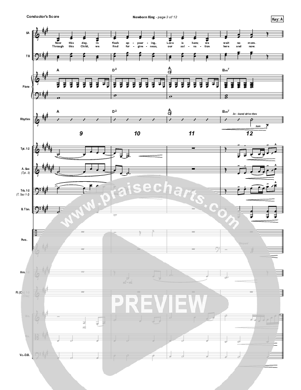 Newborn King Conductor's Score (Worship Together)