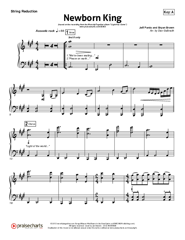 Newborn King String Pack (Worship Together)