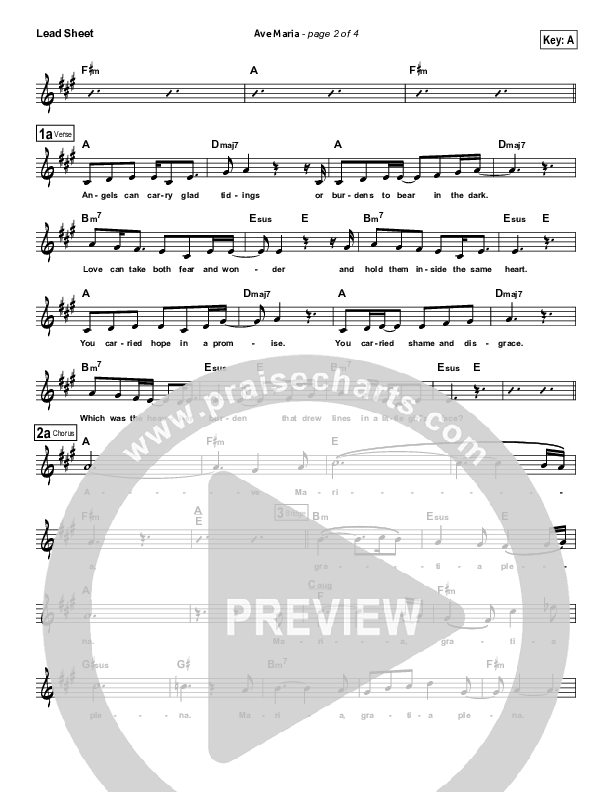 Ave Maria (A Song For Mary) Lead (SAT) (Jason Gray)