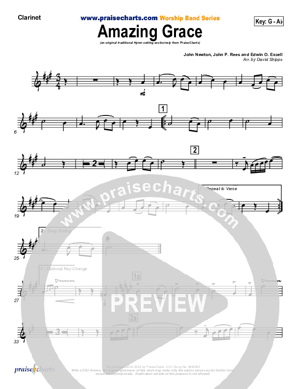 Amazing Grace Wind Pack (PraiseCharts / Traditional Hymn)