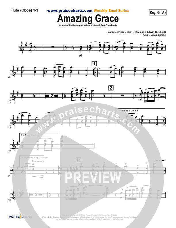 Amazing Grace Wind Pack (PraiseCharts / Traditional Hymn)