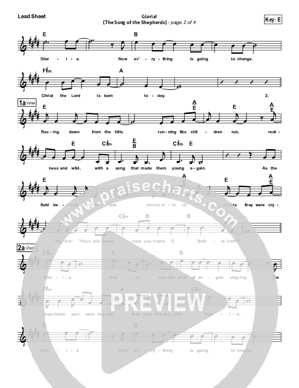 Gloria (The Song Of The Shepherds) Lead (SAT) (Jason Gray)