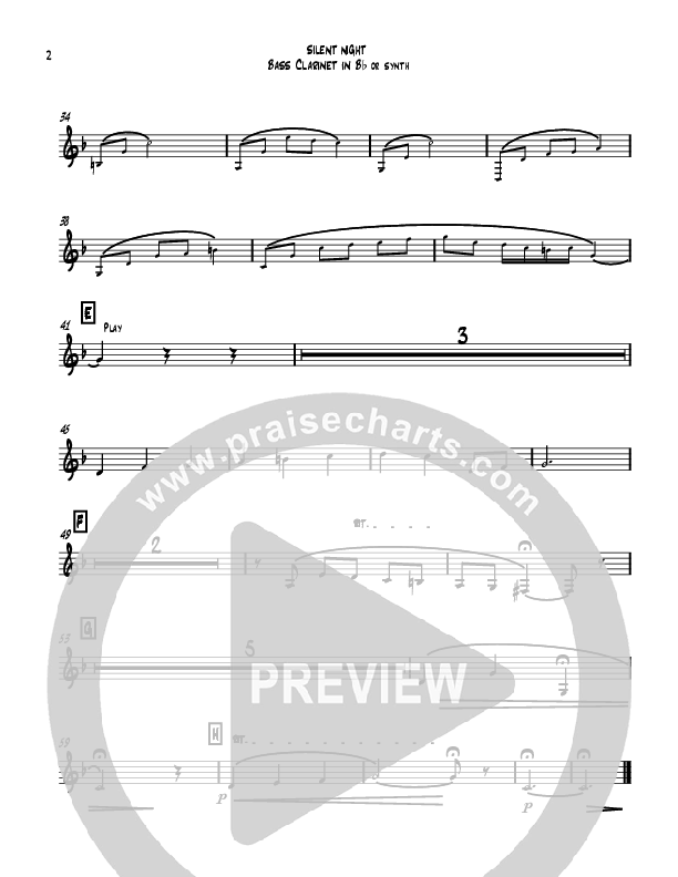 Silent Night Holy Night Bass Clarinet (David Ayers)