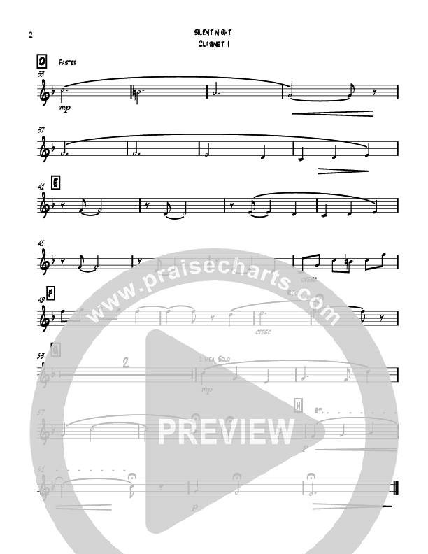 Silent Night Holy Night Clarinet 1/2 (David Ayers)