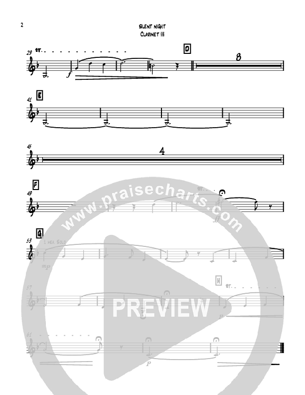 Silent Night Holy Night Clarinet 3 (David Ayers)