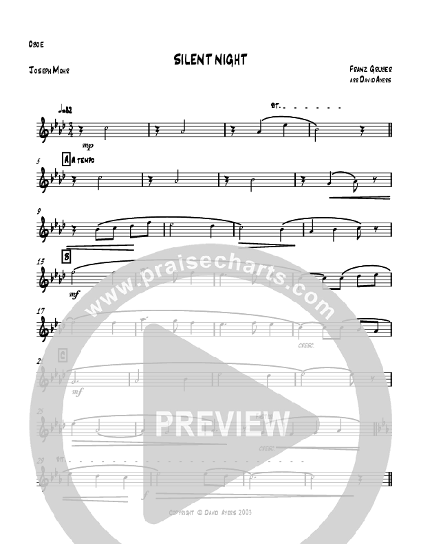 Silent Night Holy Night Oboe (David Ayers)