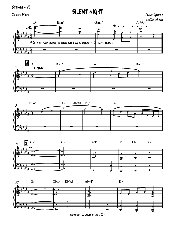 Silent Night Holy Night Strings (David Ayers)