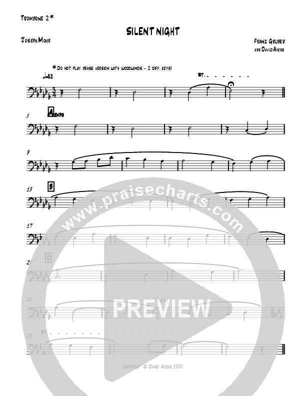 Silent Night Holy Night Trombone 2 (David Ayers)