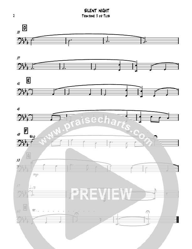 Silent Night Holy Night Trombone 3 (David Ayers)