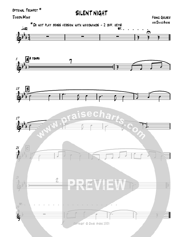 Silent Night Holy Night Trumpet (David Ayers)