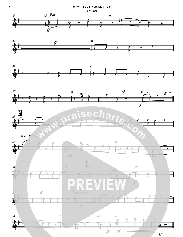 Go Tell It On The Mountain (Instrumental) Alto Sax (David Ayers)