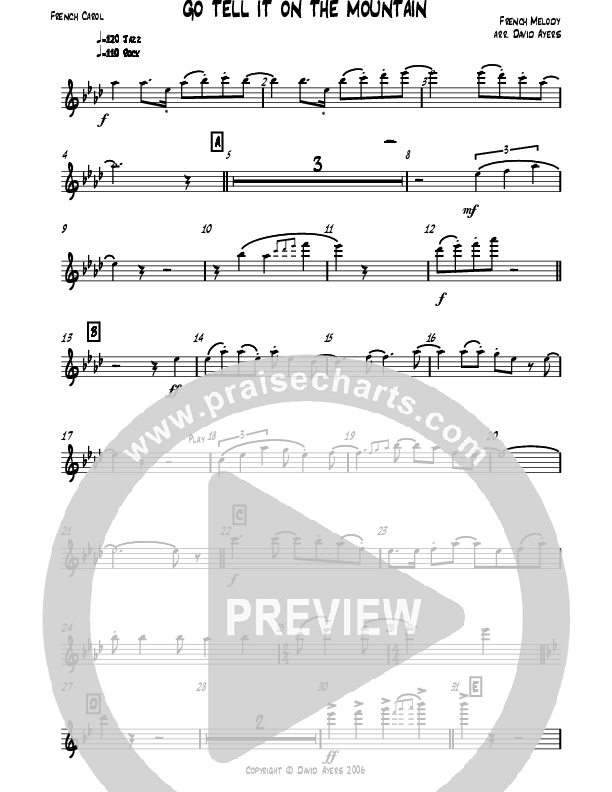 Go Tell It On The Mountain (Instrumental) Flute (David Ayers)