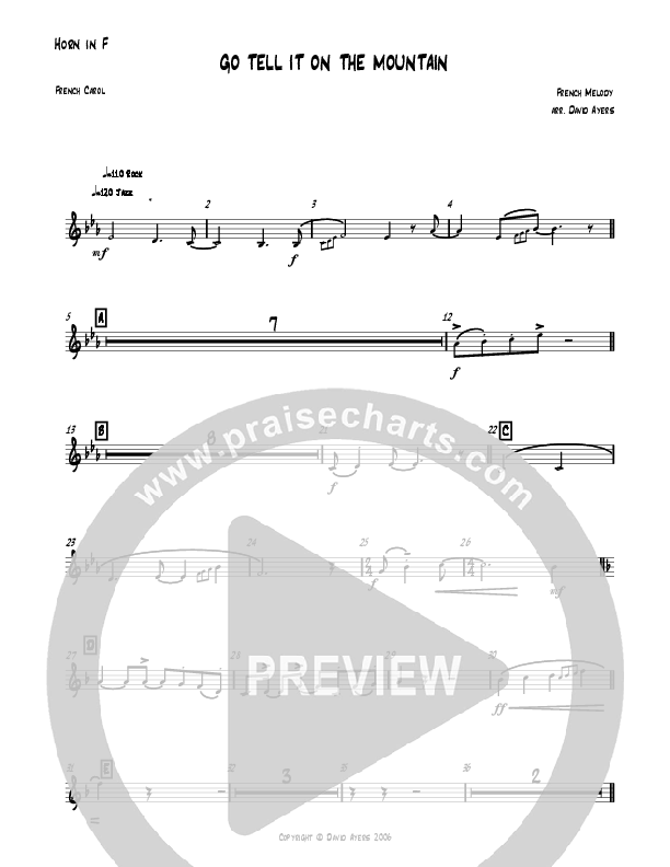 Go Tell It On The Mountain (Instrumental) French Horn (David Ayers)