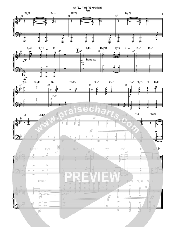Go Tell It On The Mountain (Instrumental) Piano Sheet (David Ayers)