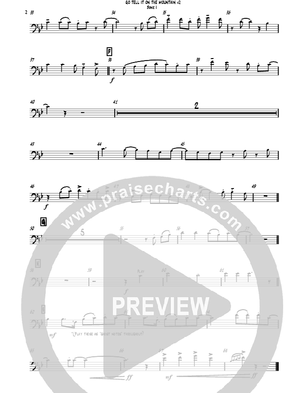 Go Tell It On The Mountain (Instrumental) Trombone 1 (David Ayers)