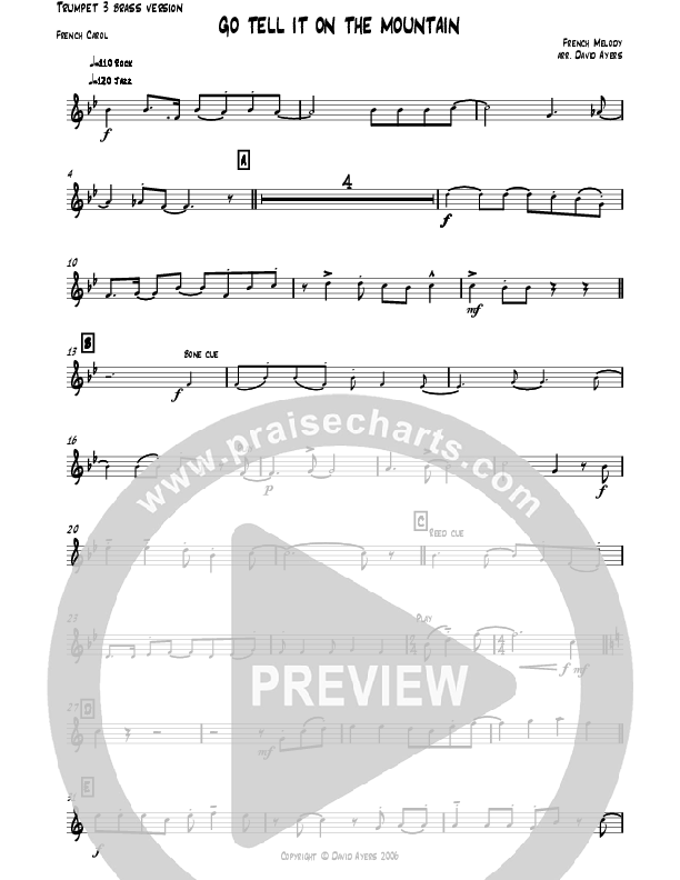 Go Tell It On The Mountain (Instrumental) Trombone 3 (David Ayers)