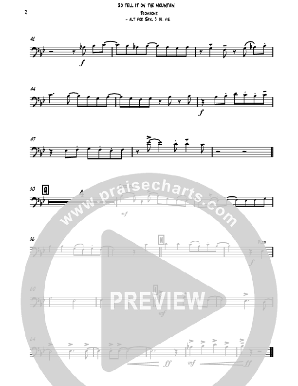 Go Tell It On The Mountain (Instrumental) Trombone (David Ayers)