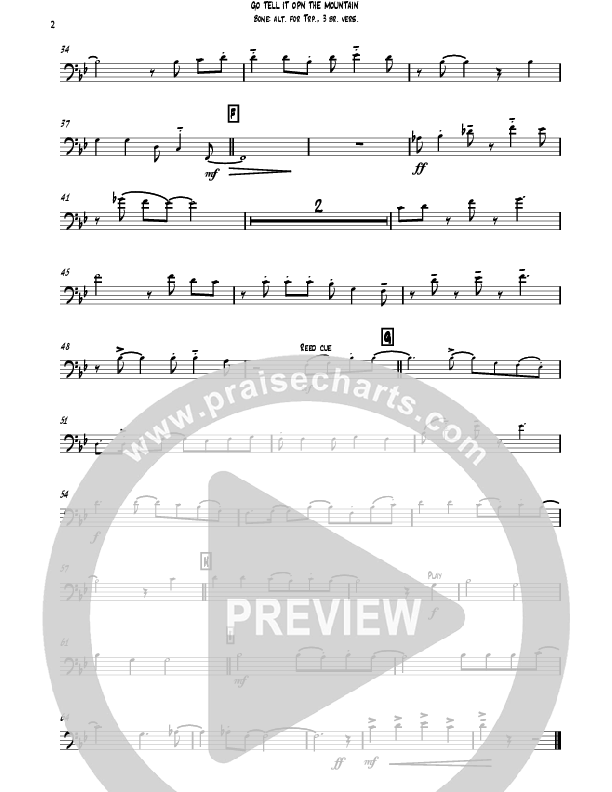 Go Tell It On The Mountain (Instrumental) Trumpet 3 (David Ayers)