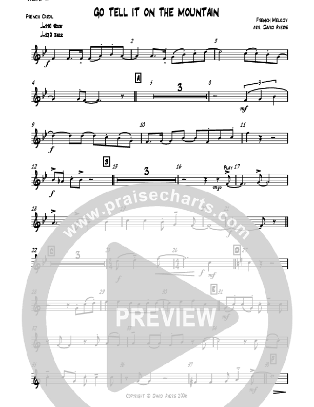Go Tell It On The Mountain (Instrumental) Trumpet (David Ayers)