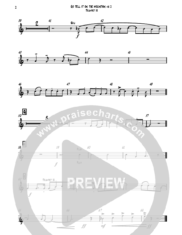 Go Tell It On The Mountain (Instrumental) Trumpet (David Ayers)