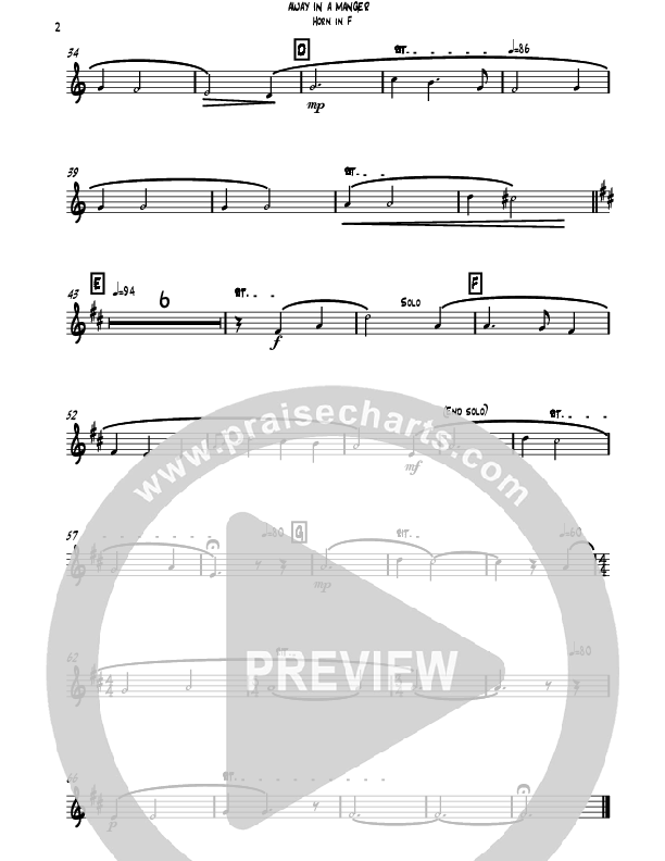 Away In A Manger (Instrumental) French Horn (David Ayers)