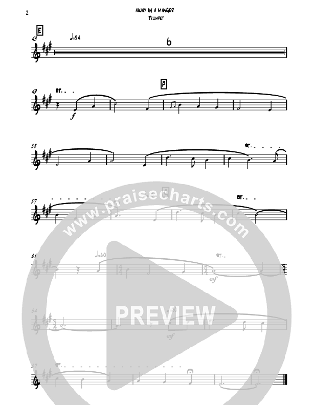 Away In A Manger (Instrumental) Trumpet (David Ayers)