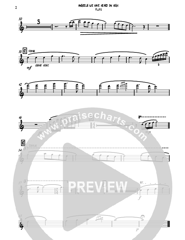 Angels We Have Heard On High (Instrumental) Flute (David Ayers)