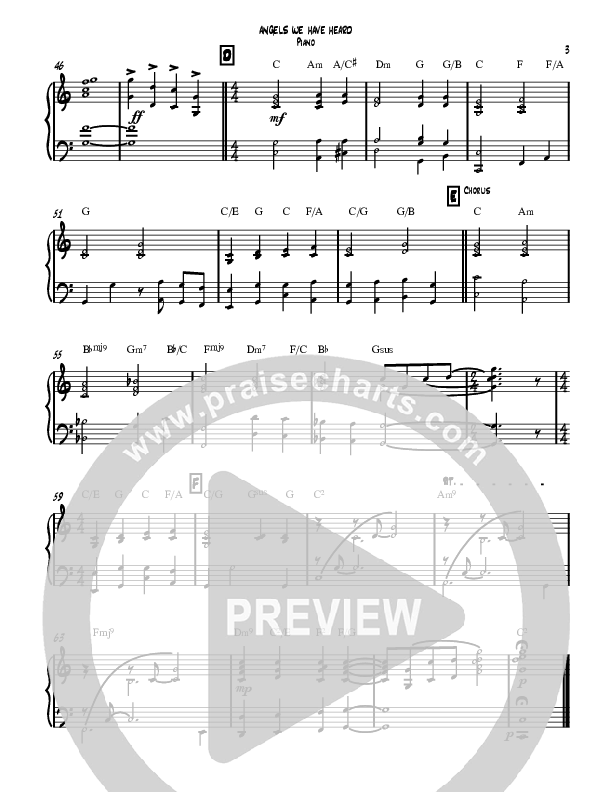 Angels We Have Heard On High (Instrumental) Piano Sheet (David Ayers)