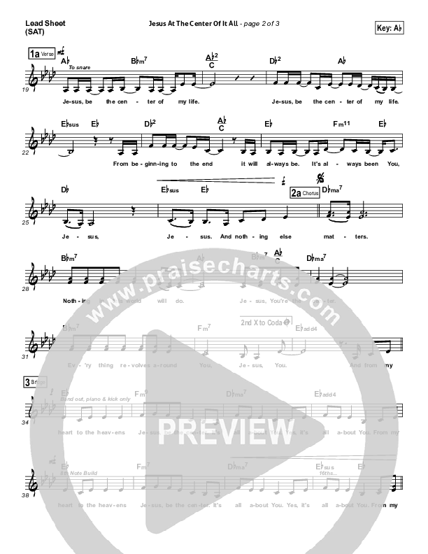 Jesus At The Center (Studio) Lead (SAT) (Israel Houghton)