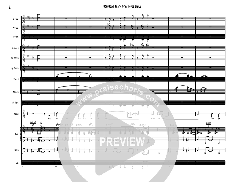 Without Faith It's Impossible Conductor's Score (David Arivett)