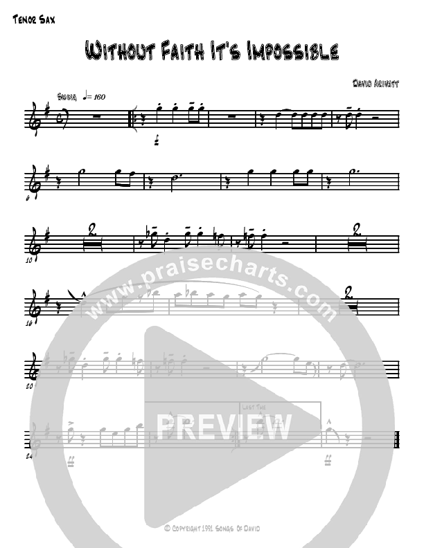 Without Faith It's Impossible Tenor Sax 2 (David Arivett)