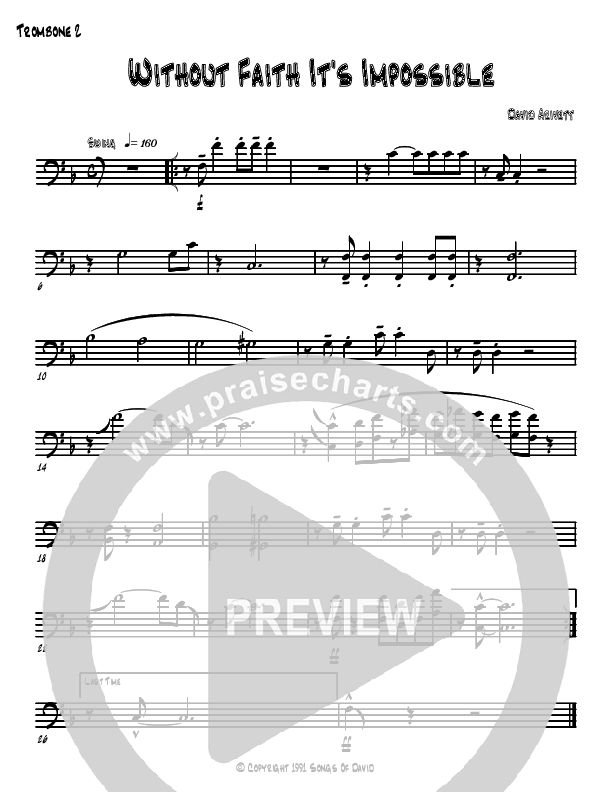 Without Faith It's Impossible Trombone 2 (David Arivett)