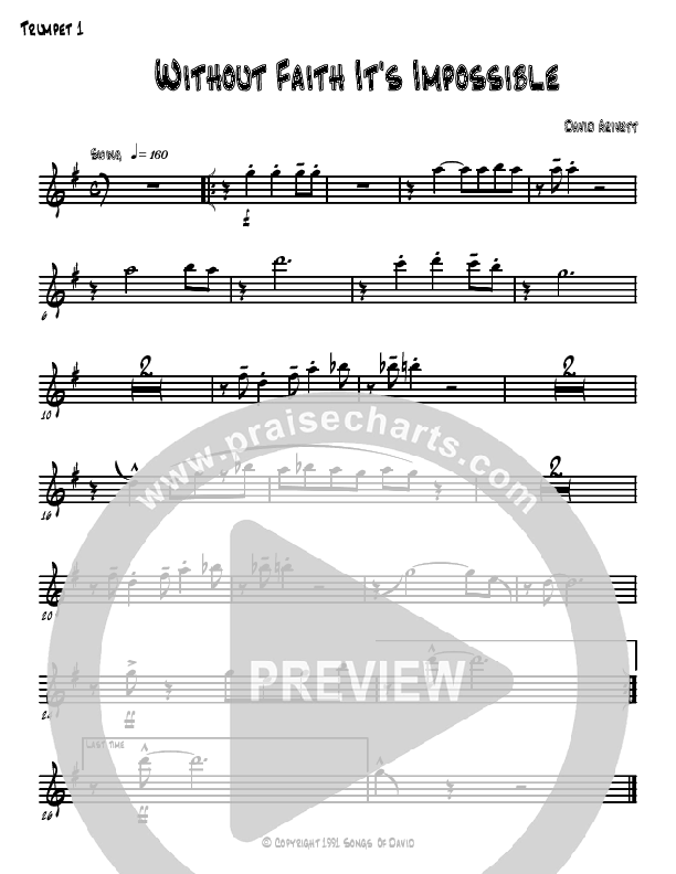 Without Faith It's Impossible Trumpet 1 (David Arivett)