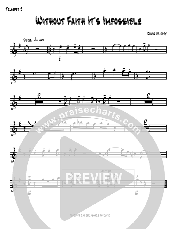 Without Faith It's Impossible Trumpet 2 (David Arivett)