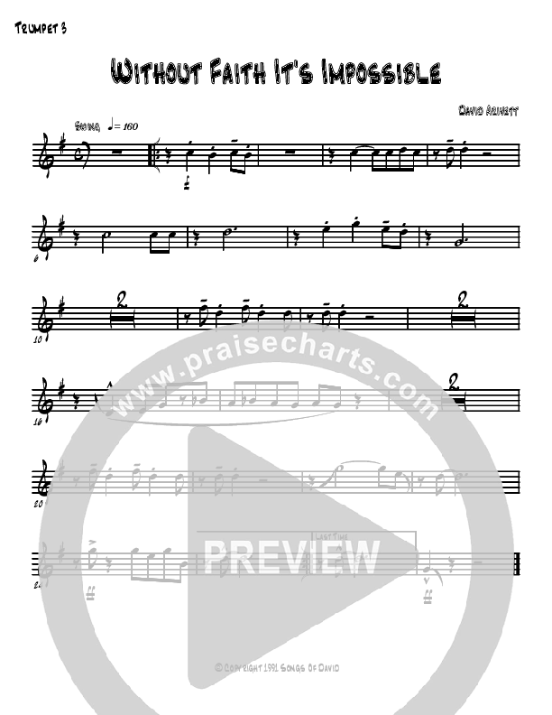 Without Faith It's Impossible Trumpet 3 (David Arivett)